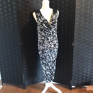 LIKE NEW! INC BLACK & CREAM COCKTAIL DRESS
